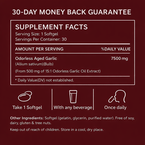 Aged Garlic Extract - 7,500mg Odorless