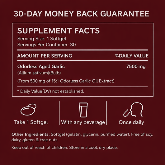 Aged Garlic Extract - 7,500mg Odorless